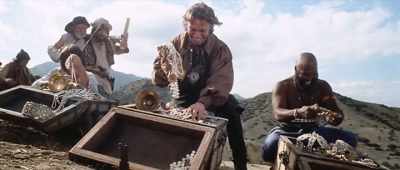 They find the right treasure. - The Ghost of Peter Sellers