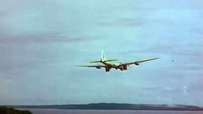 They fly in groups,
at night, lights off. - The Pacific War in Color
