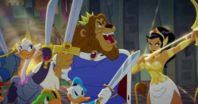 -They get it.
-(croaks) - Legend of the Three Caballeros