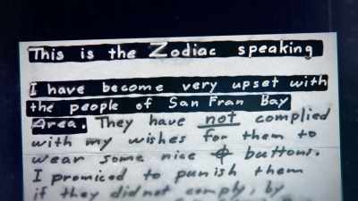 They have not complied
with my wishes for them - Myth of the Zodiac Killer