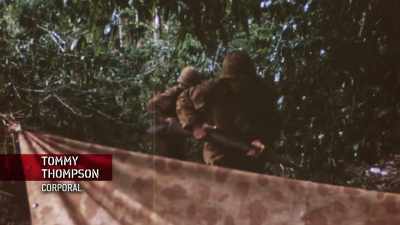 THEY JUST UP AND RAN
BACK, LEAVING US EXPOSED. - The Pacific War in Color