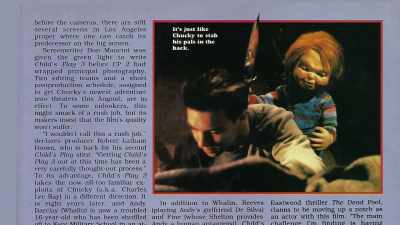 - They had Justin Whalin who
I've never met to this day. - Living with Chucky