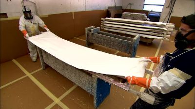 THEY MAKE SURE THE MAT
IS CENTERED... - How It's Made