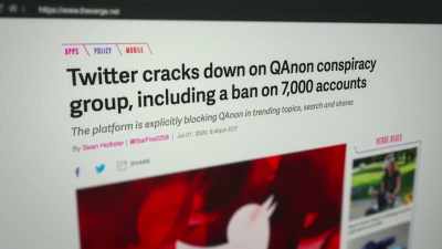 They prevented links from
connecting to QAnon websites, - Q: Into the Storm