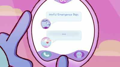 They said, "Joyful emergence day." - Strange Planet