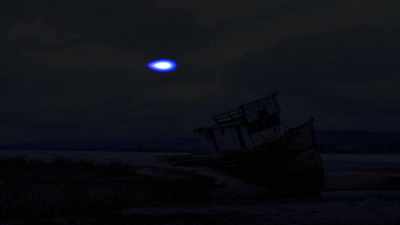 They saw two
flashing blue lights - Alien Chronicles: Top UFO Encounters