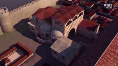They had several rooms,
ranging from cold to hot, - Roman Megastructures