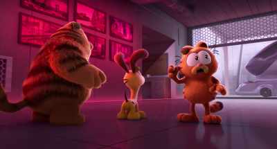 They should be hanging
on a pegboard on the far wall. - The Garfield Movie