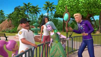 They spin as if frozen in time.
Release them at once! - Barbie: A Touch of Magic