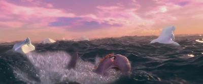 They sunk our battleship What are we going to doWe're all going to drownYou're a sea creature you idiotGood point sir - Ice Age: Continental Drift
