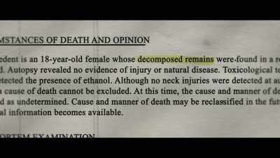 They had to go into dental
records to identify her - Murder in Big Horn