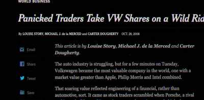 They use the VW example,
and it's because - Gaming Wall St