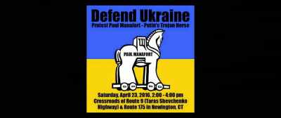They went to Connecticut
and protested against him. - Revealing Ukraine
