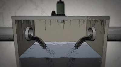 They went in there
with a maintenance crew - Sewer Divers
