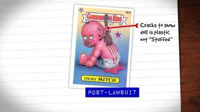 They would have some
random plastic cracks - 30 Years of Garbage: The Garbage Pail Kids Story