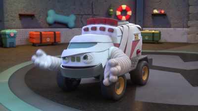 They're a little bit lost
and a little bit found. [chuckles] - Mighty Monsterwheelies