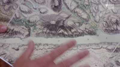 They're beautiful ink
and watercolour maps. - Scotland from the Sky