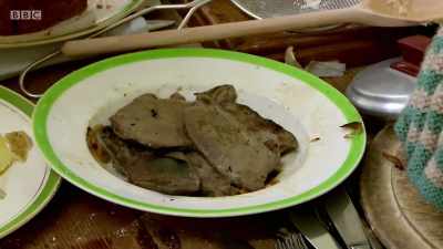 They're going to have some of this cold liver, - Back in Time for Dinner