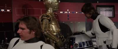 I'm not going anywhere They're gonna execute herYou said you didn't want to just wait to be captured Now you want to stayMarching into the detention area is not what I had in mindBut they're gonna kill her Better her than me - Star Wars: Episode IV   A New Hope