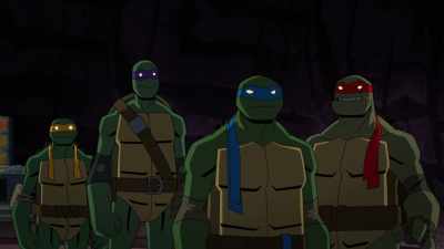They're ninja, you know.
Sneaky? - Batman vs Teenage Mutant Ninja Turtles