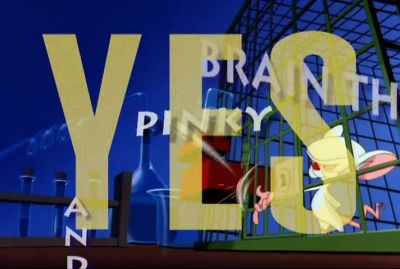 They're pinky and the brain - Pinky and the Brain
