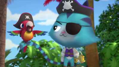 They're pretty persistent pirates.
[squawks] They don't give up. - Gabby's Dollhouse