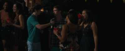 They're probably just looking at my smock.
It tends to catch the light. - Life of the Party