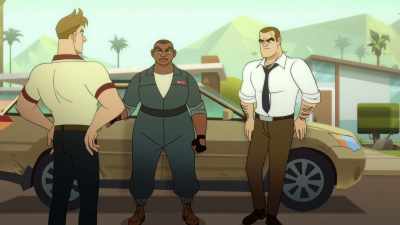 They've all got those metal back braces.
This is crazy! - Q-Force