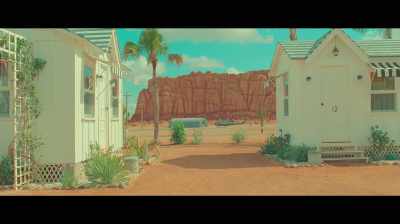 They've been sequestered
in that metal hut over there - Asteroid City