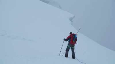 Thin snow bridges across deep
crevasses - Shackleton: The Greatest Story of Survival