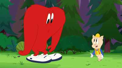 Think you can give us
a hand, Gossamer? - Bugs Bunny Builders