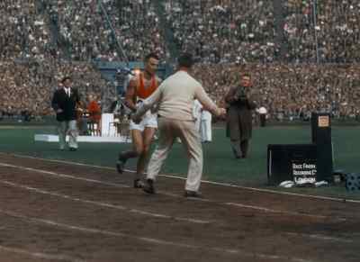 Third, Étienne Gailly of Belgium. - XIVth Olympiad: The Glory of Sport