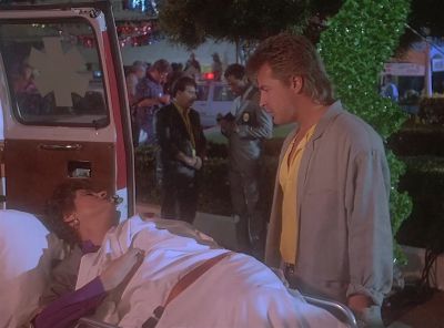 Thirteen years in this racket,
first time I got a slug. - Miami Vice