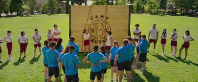 This 12-foot wall is physically
and mentally more challenging. - Boot Camp