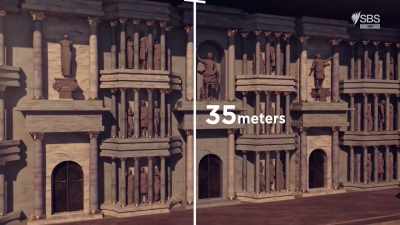 This 35-metre-high wall
was opulently decorated, - Roman Megastructures