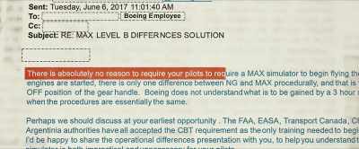 This was a business competitive advantage
and was very important to Boeing. - Flight/Risk
