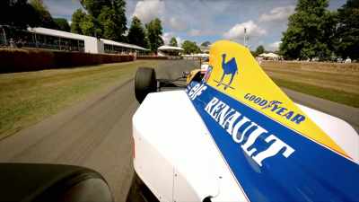 This is a classic Mansell
and Williams display. - Williams & Mansell: Red 5