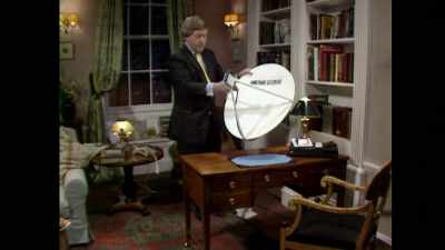 This is a dish,
shallow curve there,
made by Amstrad. - Fever Pitch: The Rise of the Premier League