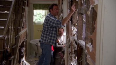 This is a false wall. There's a
reason that light wasn't centered. - Monk