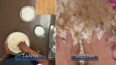 This is a hands-on dish. [laughs] - Selena + Chef