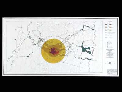 This is a map
drawn of Nevado del Ruiz, - Fire of Love