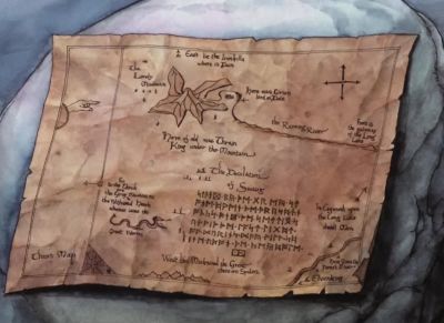 This is a map of Lonely Mountain - The Hobbit