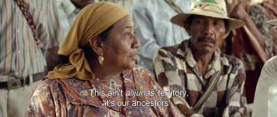 This ain't alijunas' territory,
it's our ancestors'. - Birds of Passage