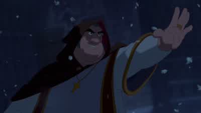 This is an unholy demonl'm sending it back to hell where it belongsSee there the innocent blood you have spiltOn the steps of Notre Damel am guiltless She ran l pursuedNow you would add this child's blood to your guiltOn the steps of Notre DameMy - The Hunchback of Notre Dame