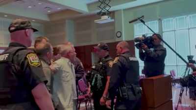 This is an unlawful arrest!
I have a First Amendment right... - The Problem With Jon Stewart