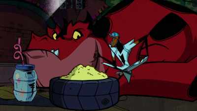 - This animated
version is way better!
- Hello?! - Marvel's Moon Girl and Devil Dinosaur