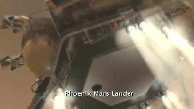 This animation shows the descent
Phoenix probe to Mars, - American Moon
