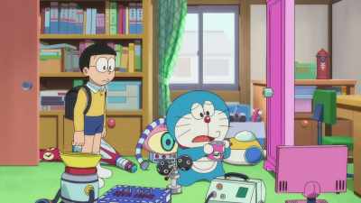 This Anywhere Door isn't working properly anymore. - Doraemon the Movie: Nobita's Sky Utopia
