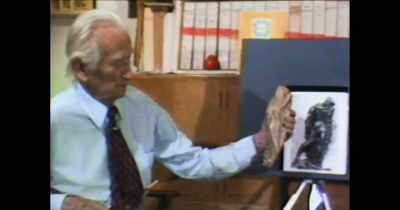 This arm,
this was the size of the sculpture. - Struggle: The Life and Lost Art of Szukalski