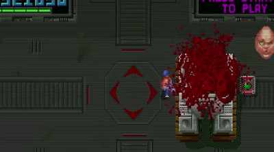 - This boiling fountain
of blood, you know, - Insert Coin